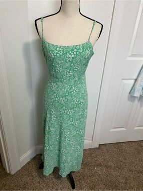 ASTR Green Floral Slip Dress